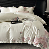 140S Luxury Flowers Embroidery Thickened Duvet Cover | Yedwo Home